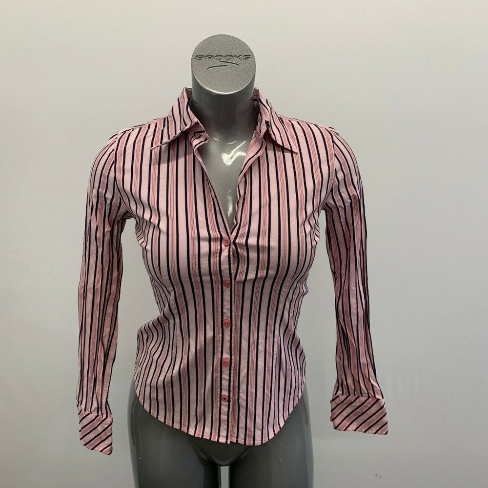 Tommy Hilfiger V Neck Button Up Shirt Women's Size
